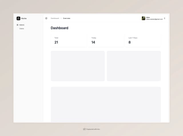 Radiant Dashboard